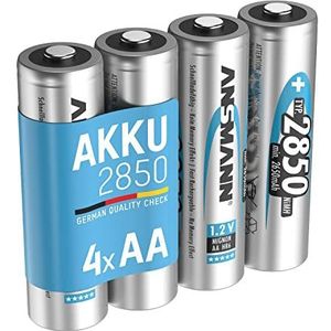 ANSMANN Mignon AA Tipo 2850mAh Batteria Ricaricabile ad Alta Capacita 4x Mignon AA NiMH HR6