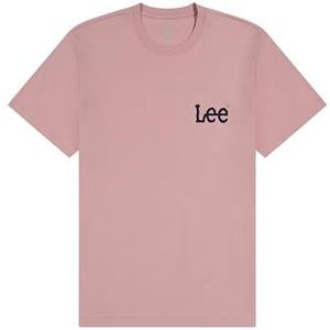 Lee Medium Wobbly Lee Tee T-shirt voor heren, Zacht paars