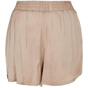 Urban Classics Dames Viscose Satin Resort Shorts dames, softtaupe, 5XL, softtaupe