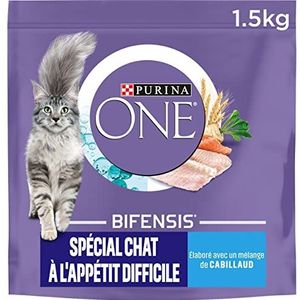 PURINA ONE Speciaal voer voor kabeljauw/forel met eetlust, moeilijk voor katten, 1,5 kg