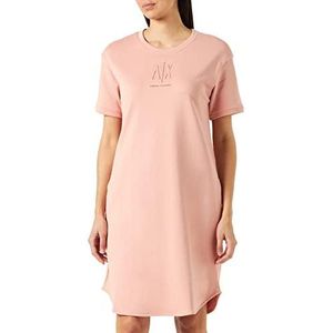 ARMANI EXCHANGE Icône, Style T-Shirt, Pur Coton, Logo étendu Petite Robe Femme, Rose (Lady), XS