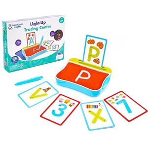 Learning Resources Verlichte tekentablet, alfabet-activiteitenset, kleuterschool-leerspeelgoed, draagbaar lichtdienblad voor kinderen, 3+