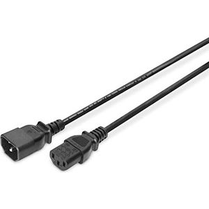 DIGITUS Rallonge pour câble d'alimentation - 1.2 m - C14 sur C13 - mâle/femelle - H05VV-F3G - 0.75 mm²