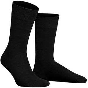 Hudson 8 paar herensokken, Relax Cotton sokken, zonder elastische draden, effen, Zwart (zwart 0005)