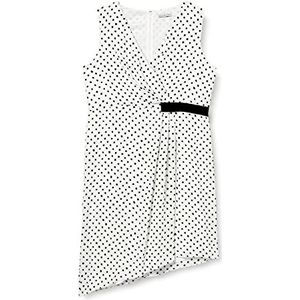 Gina Bacconi dames asymmetrische portemonnee jurk, off-white/black