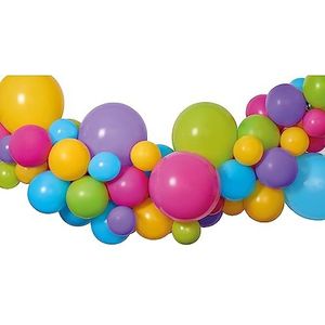 Ciao - Kit Guirlande Ballons DIY Multicolor (65 Ballons Latex 300 cm), Multicolore