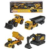 Majorette - Volvo Construction Giftpack – bouwplaatsvoertuigen van metaal – schaal 1:64 – originele reproducties – 212057287