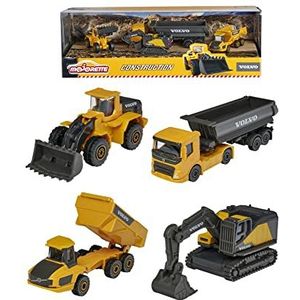 Majorette - Volvo Construction Giftpack – bouwplaatsvoertuigen van metaal – schaal 1:64 – originele reproducties – 212057287