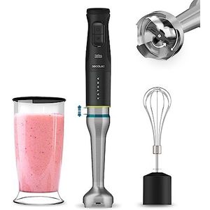 Cecotec Katana 15 TotalDestroy Cream B staafmixer, 1500 W, 21 snelheden en turbo, dubbele messen, 4 messen met Black Titanium, spatbescherming, extra lange voet