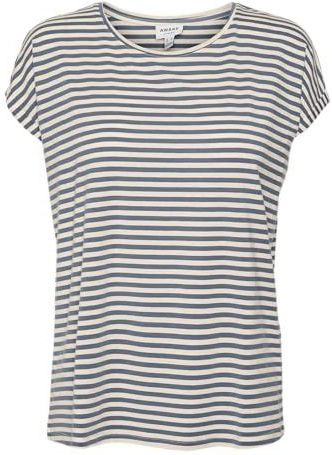 Vero Moda Vmava Uni Ss Top Stripe Ga Jrs Noos Dameshemd, Blauw uit China: Strepen: Pristine