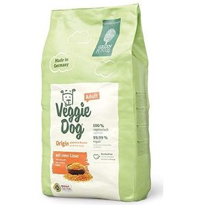 GREEN PETFOOD VeggieDog Origin Adult 10 kg, vegetarisch droogvoer voor volwassen honden met koraallenzen, glutenvrij voer van duurzame productie, zak van 10 kg