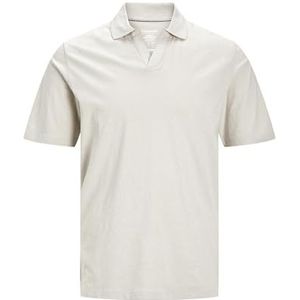 JACK & JONES Jjesummer Linen Polo SS Sn Shirt met lange mouwen voor heren, Vaatwasserbestendig.