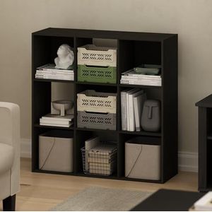 Furinno Pelli Meuble de rangement cubique, bibliothèque, 9 cubes, expresso