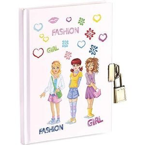 Mareli dagboek met hangslot van metaal, voor meisjes