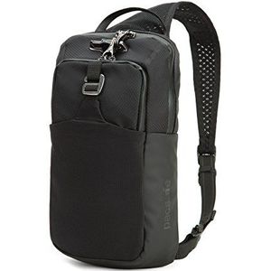 Pacsafe Venturesafe X Sling Pack Anti-diefstal schoudertas voor rechts- en linkshandigen, diefstalbeveiliging, schoudertas, Zwart 100, Vrijetijdsrugzak