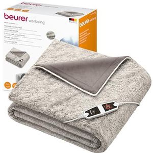 Beurer HD 150 XXL Nordic elektrische deken met automatische uitschakeling, 200 x 150 cm, 6 temperatuurinstellingen, machinewasbaar, comfortabele deken in bontlook