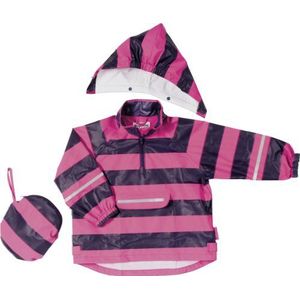 Playshoes - Jas voor jongens - poncho strepen, roze (roze/paars 786)