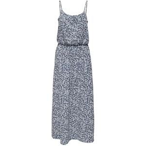 ONLY Onlwinner S/L Maxi Dress Noos Ptm damesjurk, Vintage Indigo/Aop: bloemenranch