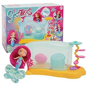 SEASTERS, Bubble Eat01 Aquarium met zeemeermin pop, verrassing, prinses, die in een zeemeermin verandert, met geheime accessoires, speelgoed voor kinderen vanaf 3 jaar