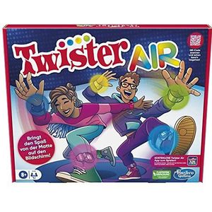 Hasbro Gaming Twister Air Spel, AR Twister App, verbinding met intelligente apparaten, bewegingsspel, vanaf 8 jaar, Duitse versie