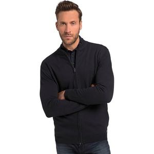 JP 1880 Cardigan, wolmix, opstaande kraag, ritssluiting, vesten voor heren, Navy Blauw