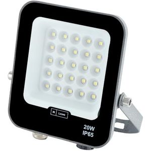 M Ledme - Napoli Plus led-schijnwerper 20 W, 2400 lumen, IP65 instelbaar, koudlichtkleur (6000 K), buitenverlichting, gebruik voor tuin, terras, parkeerplaats, hotel, boten enz.
