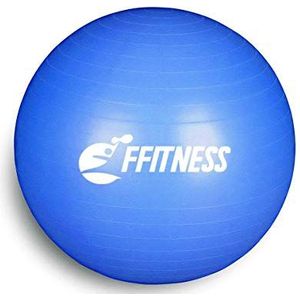 FFITNESS FSTBB95B Total Body Balance Ball voor babygymnastiek, Big Gymball (55 65 75 85 95 cm) anti-barst voor core-stabiliteit, buikoefeningen, weerstand, versterking (blauw, 95 cm)