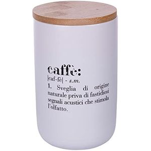 Villa d'Este Home Tivoli Victionary Shades 750 ml porseleinen koffiepot met bamboedeksel, wit