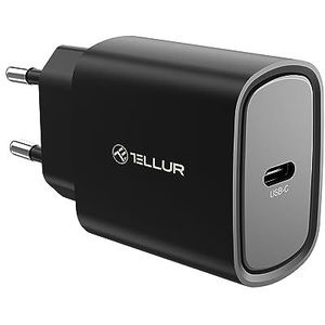 Tellur Supersnelle oplader, 20 W, PD, USB-C-aansluiting (zwart)