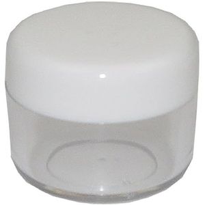 Fantasia - Cosmetische doos kunststof deksel wit voor 20 ml Ø 4 cm, hoogte 3,2 cm