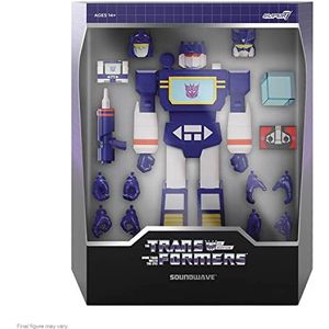 SUPER7 Transformers Ultimates Soundwave G1 Figuur, 18 cm