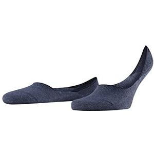 FALKE Heren Invisible Step Medium Cut Onzichtbare sokken, ademend, duurzaam, katoen, middelhoge hals, anti-slip-systeem op de hiel, glijdt niet in de schoen effen dun 1 paar, Blauw (Navy Melange 6127)