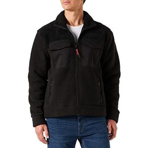 Kaporal - Heren fleece sweatshirt met ritssluiting - Sandi - M - zwart, Zwart