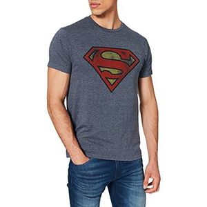 Superman T-shirt heren, Blauw