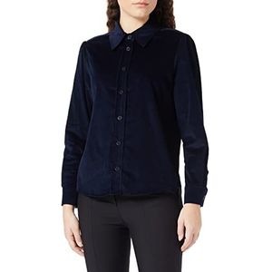 Seidensticker Damesblouse mode blouse regular fit slim fit blouse kraag blouse gemakkelijk te strijken lange mouwen donkerblauw 48, Donkerblauw