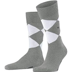 Burlington Organic Argyle sokken van fijn katoen, motief Fantasy, 1 paar (1 stuk), grijs (Light Grey 3400)