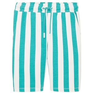 TOM TAILOR Pantalons de survêtement pour Enfants Garçon, 31730 - Green Beige Vertical Stripe, 134