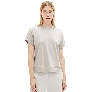 TOM TAILOR Dames T-shirt, 16339 - Clouds Grey, M, 16339 - Clouds Grey