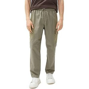 Koton Linen Blend Pantalon cargo avec poches pour homme, Kaki (876), 46