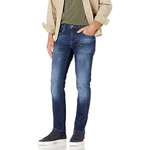 Buffalo Buffalo David Bitton Slim Jeans voor heren, denim, Indigo geschuurd en gewassen