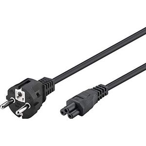 Goobay 93586 netsnoer (met aarde), 1,8 m lengte, zwart