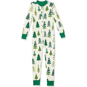 Hatley Organic Cotton One Piece Pyjamaset voor meisjes, Glow-in-the-dark kerstboom