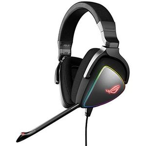 ASUS ROG Delta Gaming-headset RGB met vier ESS Hi-Res DAC (USB-C-aansluiting voor pc, consoles en mobiele apparaten, AURA Sync RGB)