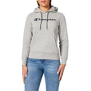 Champion Legacy-Classic Logo Sweatshirt met capuchon voor dames, lichtgrijs gemêleerd, grijs