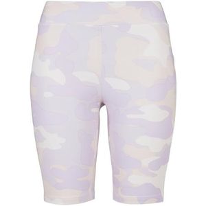 Urban Classics Dames High Waist Camo Tech Cycle Shorts Yoga Dames, lilaccamo