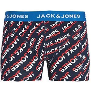 JACK & JONES Jaclogo Trunk SN Boxer pour homme, Navy Blazer/Detail:with Pompain Red, S
