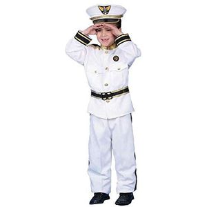 Dress Up America Marine Amiral kostuum scheepskapitein uniform wit kinderen bootskapitein kostuum voor jongens meisjes