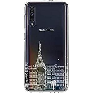 Casetastic Samsung Galaxy A50 (2019) Hoes Beschermhoes Slim TPU Schokbestendig Krasbestendig voor Samsung Galaxy A50 (2019) Patroon Parijs City Houses White