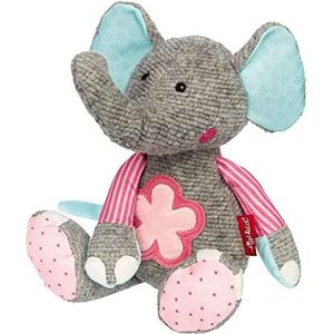 Sigikid 42846 Pluchen olifant roze patchwork Sweety om te spelen en te knuffelen van zachte materiaalmix voor baby's en kinderen, jongens en meisjes van 0 tot 8 jaar, meerkleurig, olifant, 31 cm