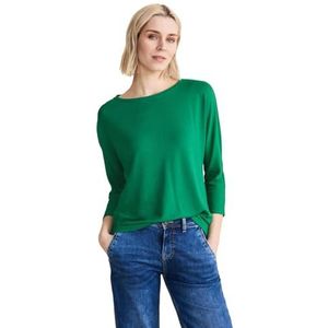 STREET ONE T-shirt à manches 3/4 pour femme - A321017, Vert printemps frais, 44